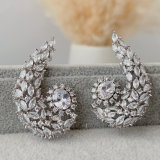Pave clear earring ear cuff