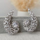 Pave clear earring ear cuff