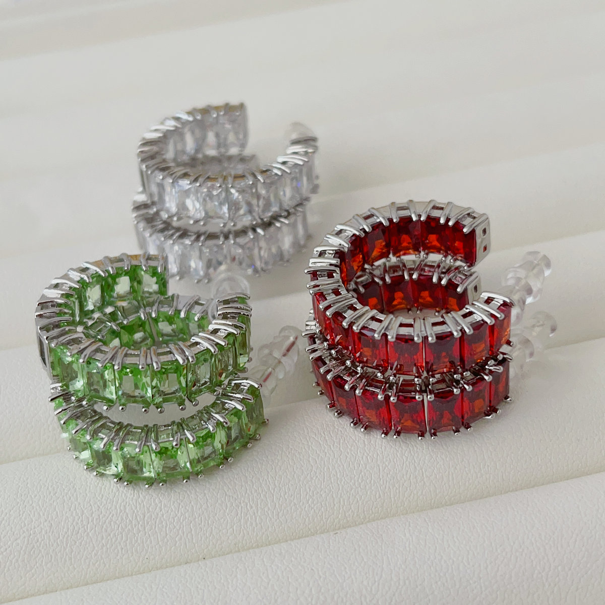Big zircon hoops