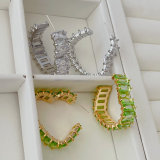 Pave zircon hoops