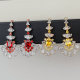 Yellow red zircon earrings
