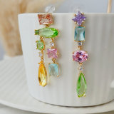 Colorful stone earrings