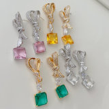 Pave bow earrings