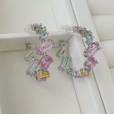 Coloful zircon hoops