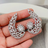 Pave clear earring ear cuff