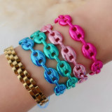 Plating color pig nose bracelets