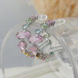 Coloful zircon hoops