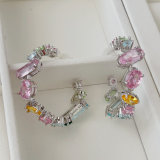 Coloful zircon hoops