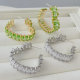 Pave zircon hoops