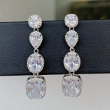 Clear zircon earrings party earrings