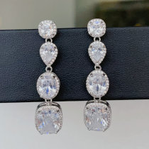 Clear zircon earrings party earrings