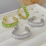 Pave zircon hoops