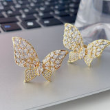 Pave butterfly ring