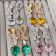 Pave bow earrings