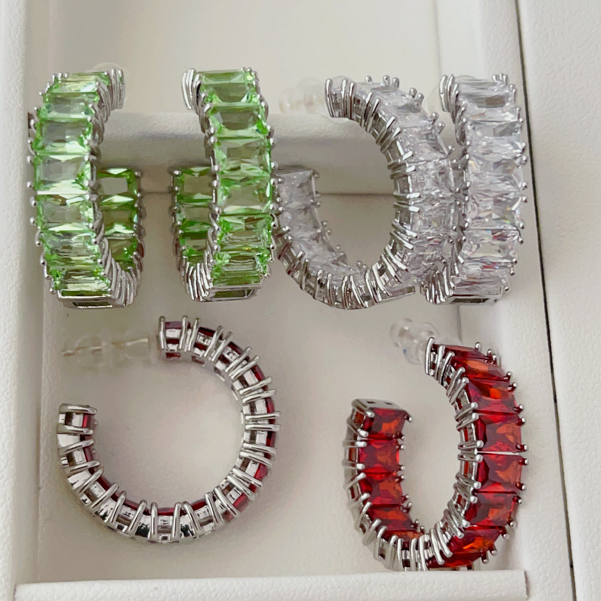 Big zircon hoops