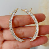 Pave moon ear cuff