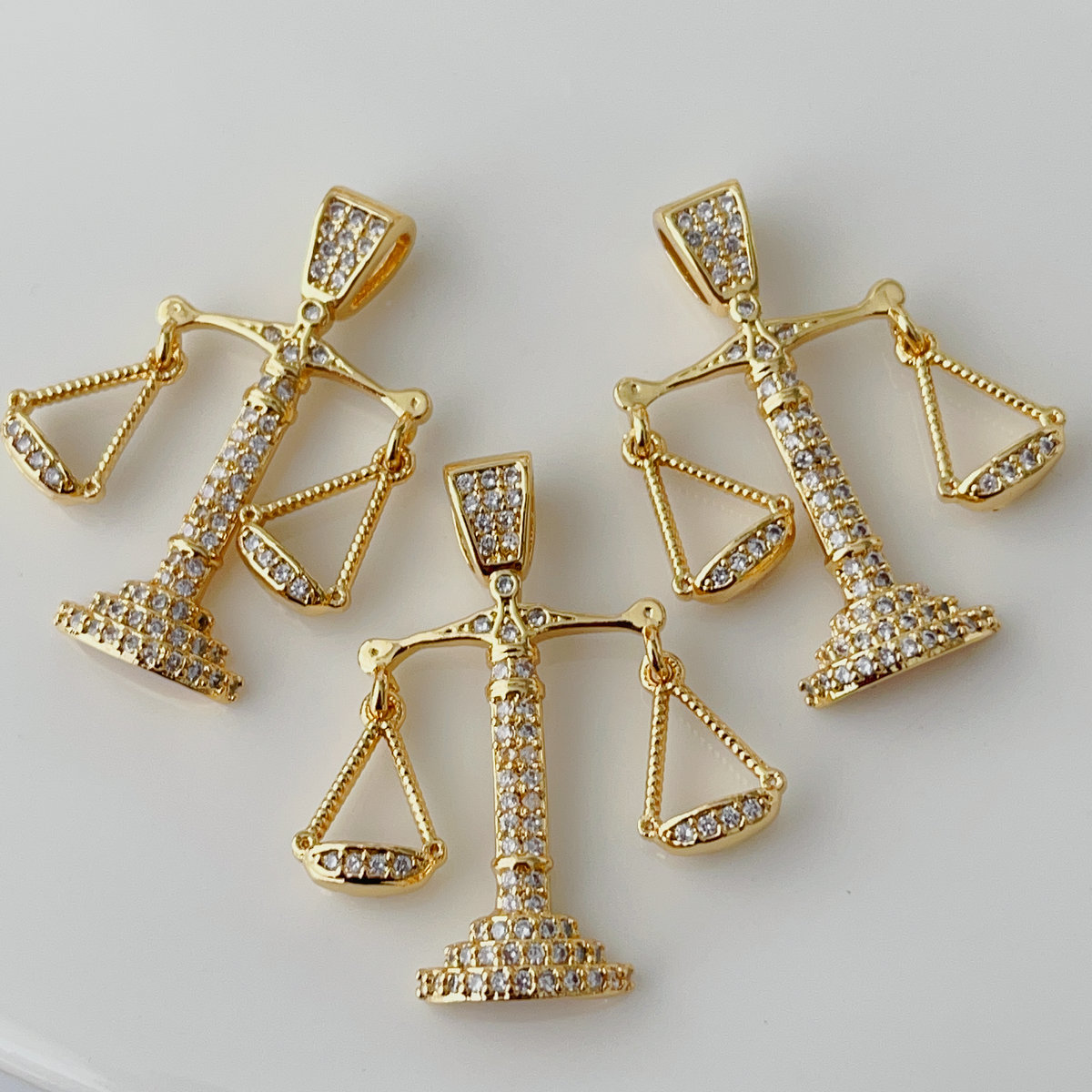 Pave balance pendant