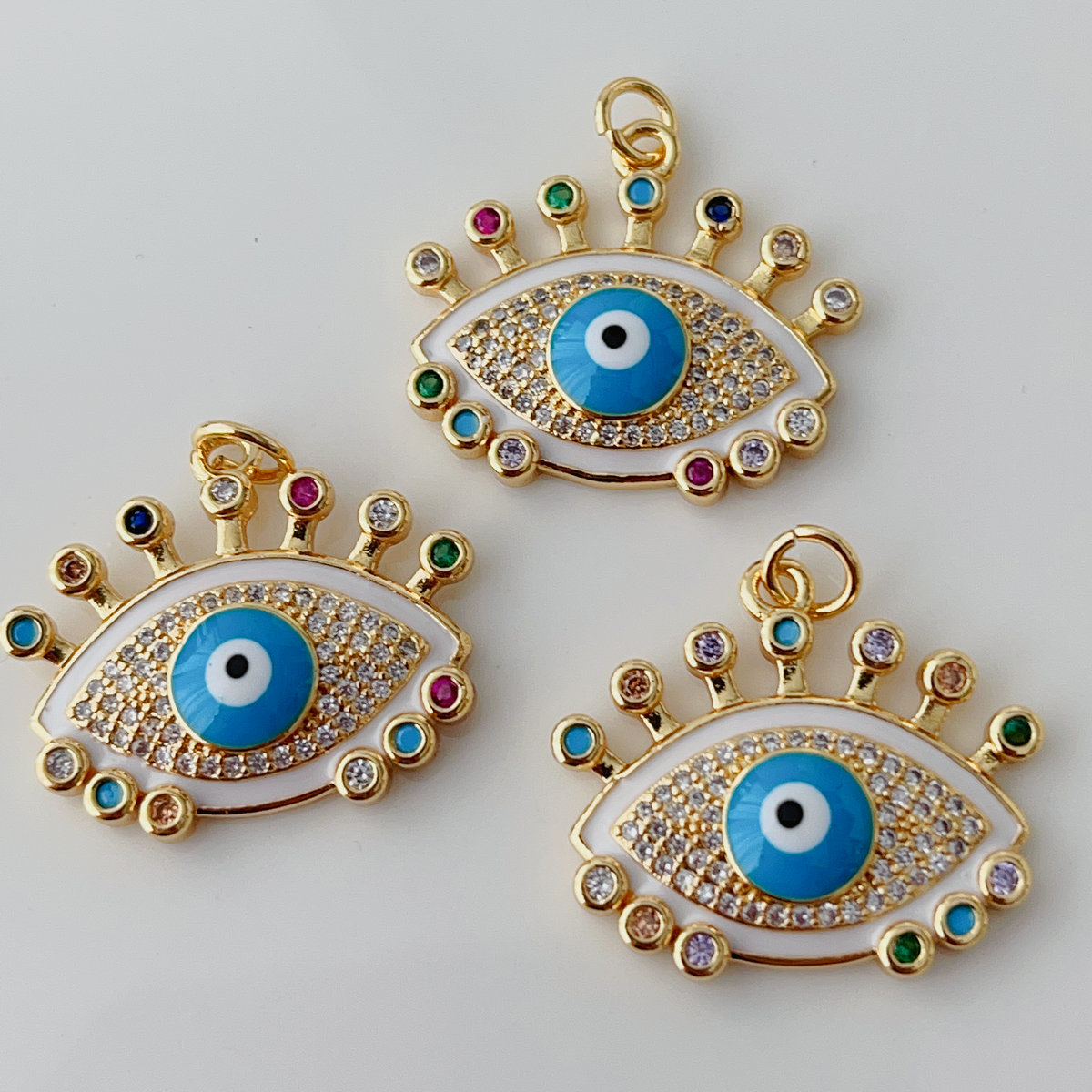 Pave eye charm