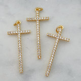 Pave cross pendant