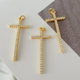 Pave cross pendant