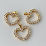 Pave heart charm