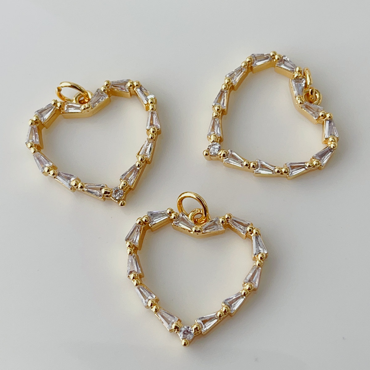 Pave heart charm