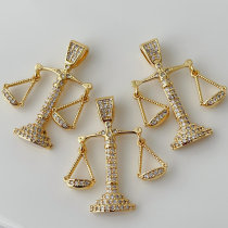 Pave balance pendant