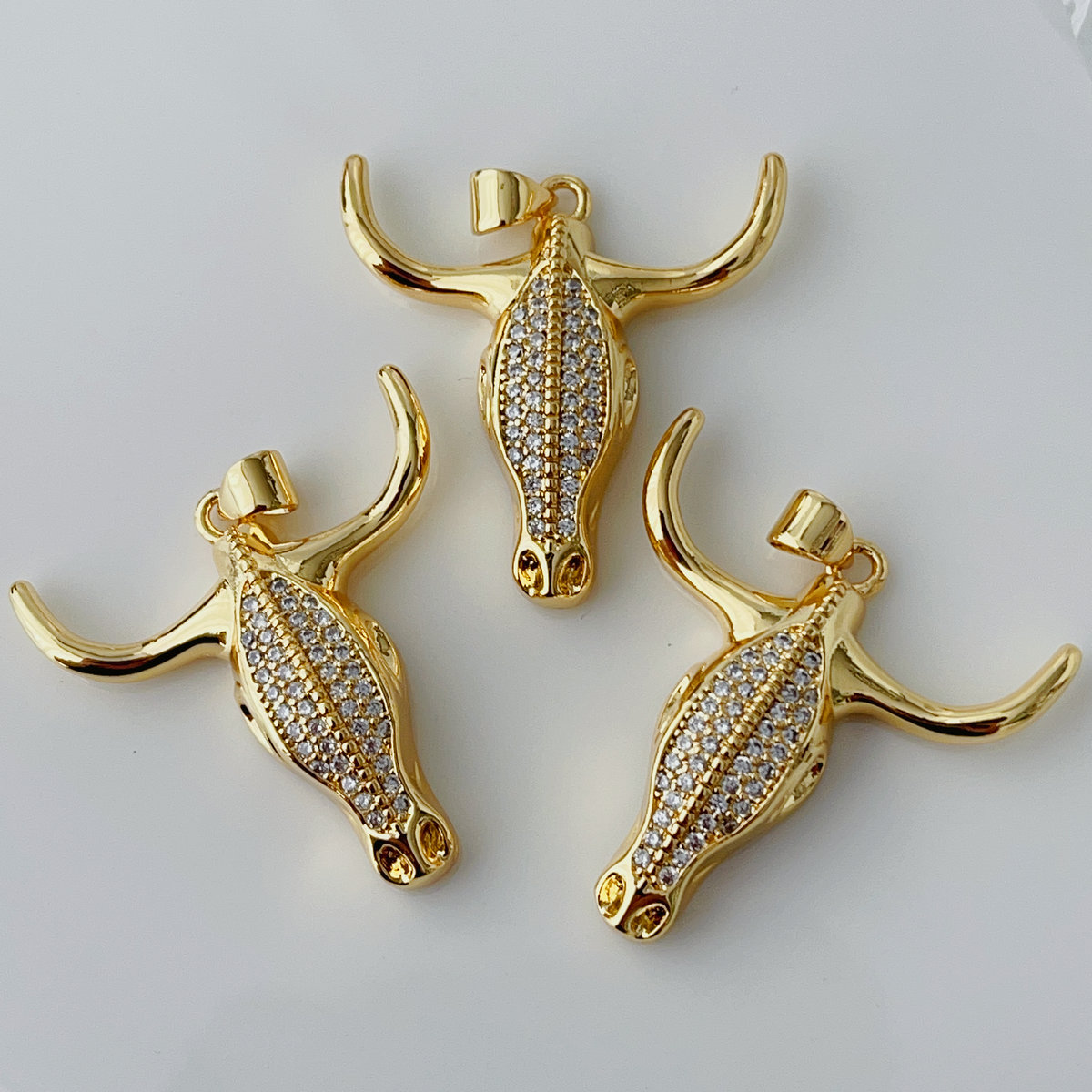Pave horn charm
