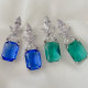 Pave leaf earrings