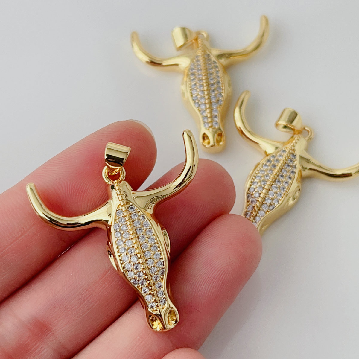Pave horn charm