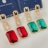 Chain stone earrings