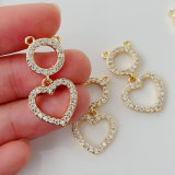 Pave heart charm