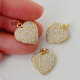 Pave heart charm