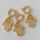 Pave hand charm