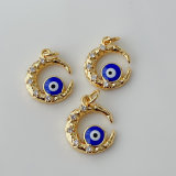 Blue enamel eye charm