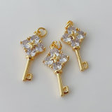 Pave key charm