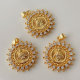 Pave sun charm