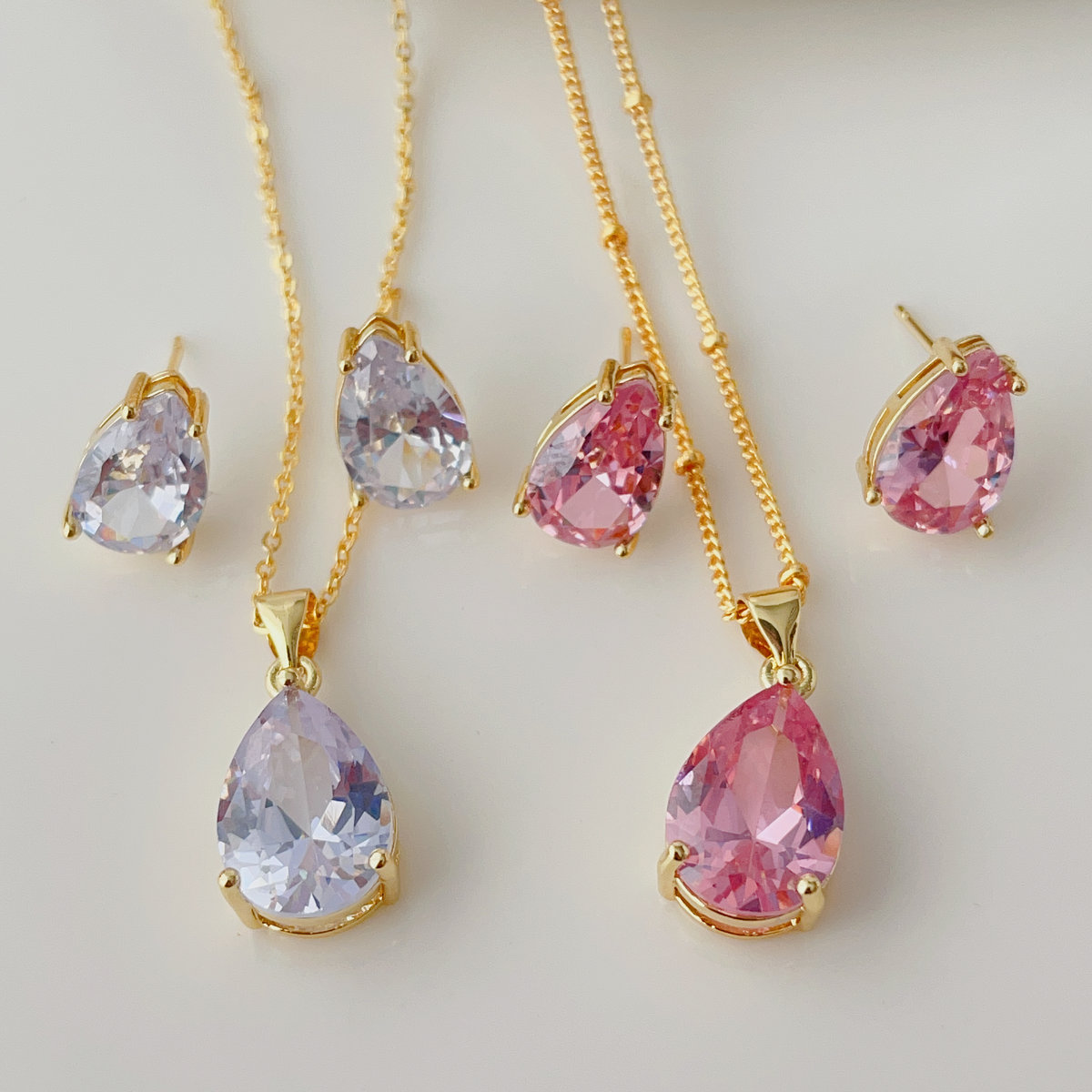Set water drop jewelry