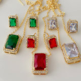 Pave square set jewelry