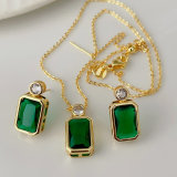 Set zircon earrings