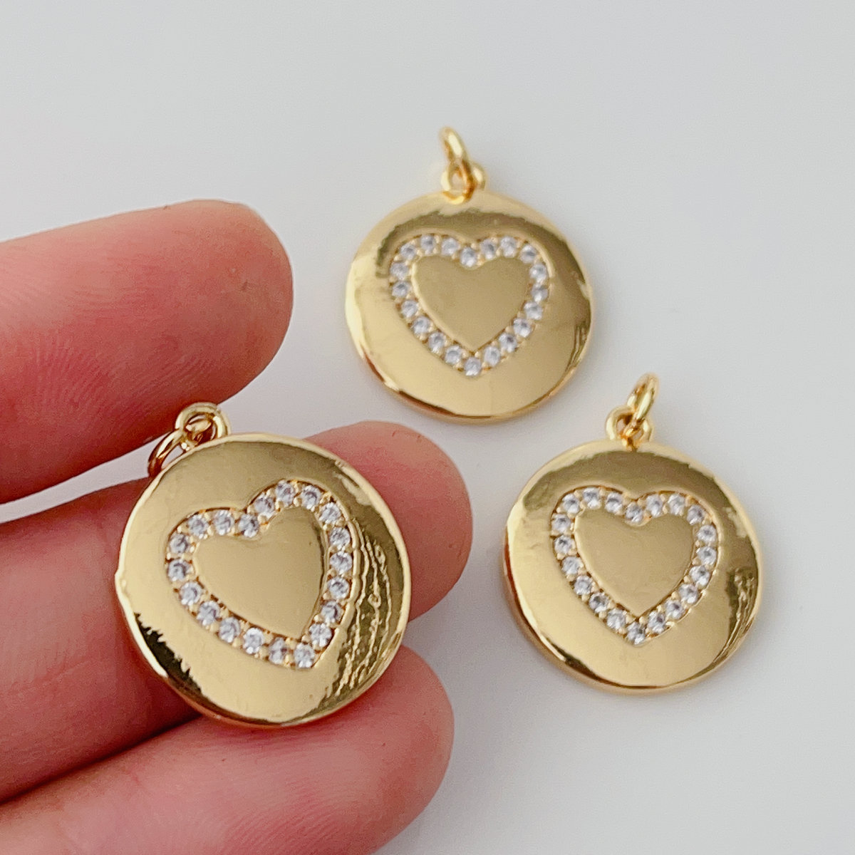 Pave heart charm