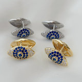 pave blue eye earrings