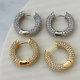 pave zircon chunky hoops