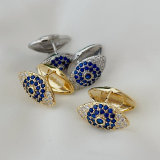 pave blue eye earrings