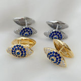 pave blue eye earrings