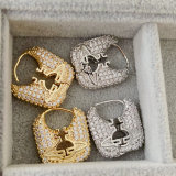 pave planet earrings