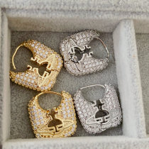 pave planet earrings