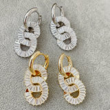 pave chain pendant earrings