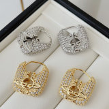pave planet earrings