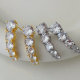 Pave clear zicon earrings